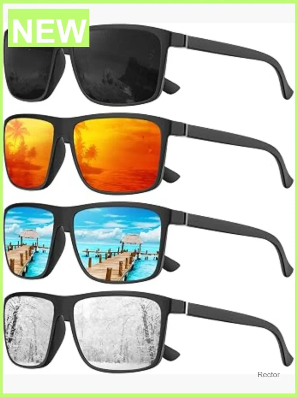 Polarized Men's Sunglasses UV Protection for Driving Fishing Golf Classic Style